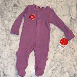 NWT Magnetic Me Purple Waffle Footie